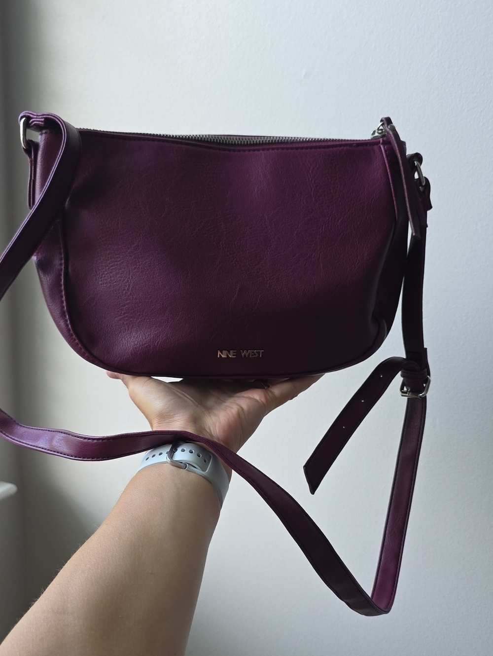 Nine West Deep Plum Crossbody Shoulder Bag